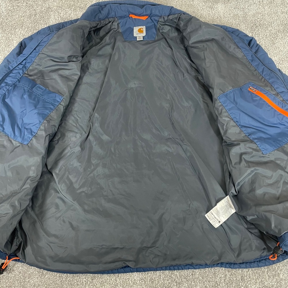 Carhartt Gilliam Jacket Mens 2XL Tall Insulated Quilted Water Resistant Blue - Picture 3 of 15